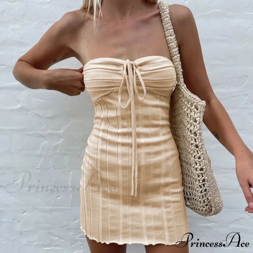 Backless Neck Sleeveless Knitted Mini Dress - Image 7