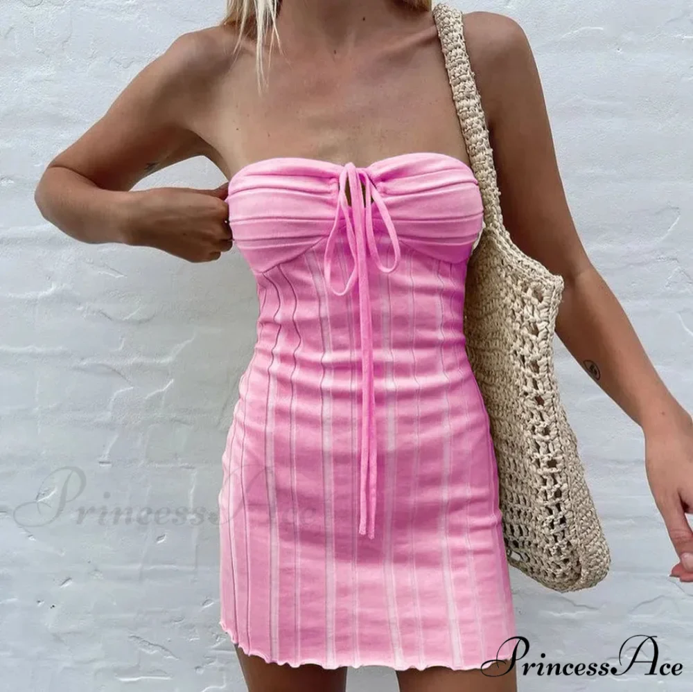 Backless Neck Sleeveless Knitted Mini Dress - Image 8