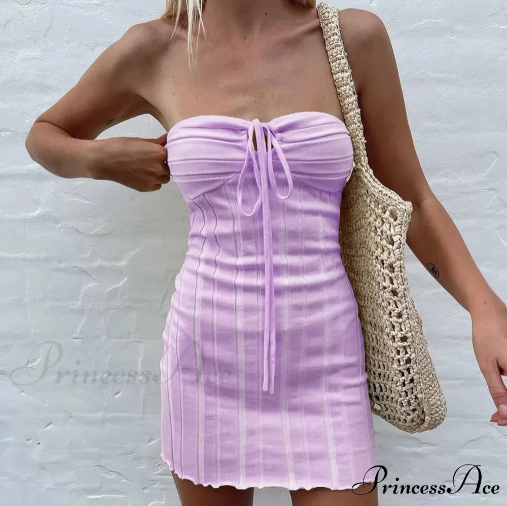 Backless Neck Sleeveless Knitted Mini Dress - Image 9