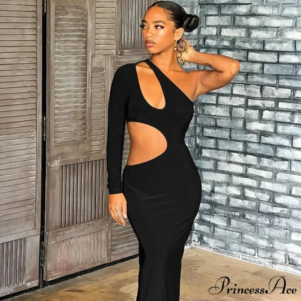 Asymmetric Cut Out Maxi Dress - Image 3