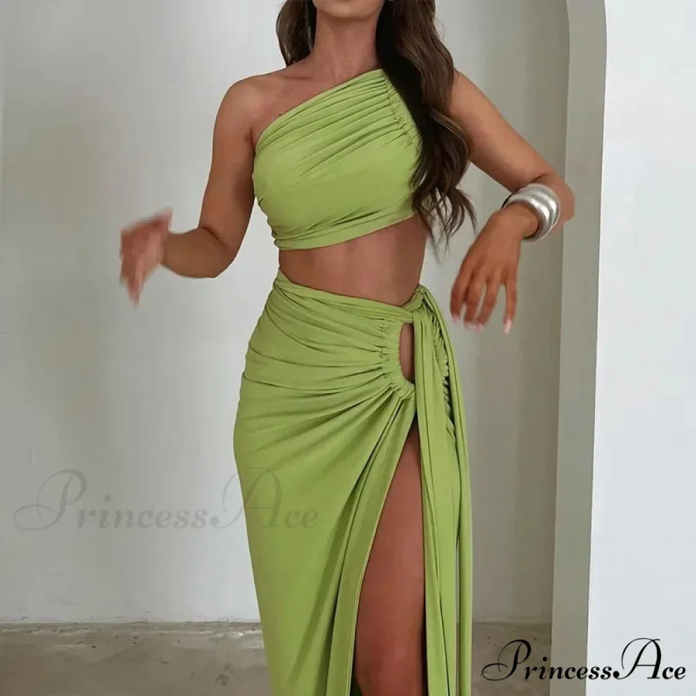 Ruched High Rise Maxi Dress - Image 4