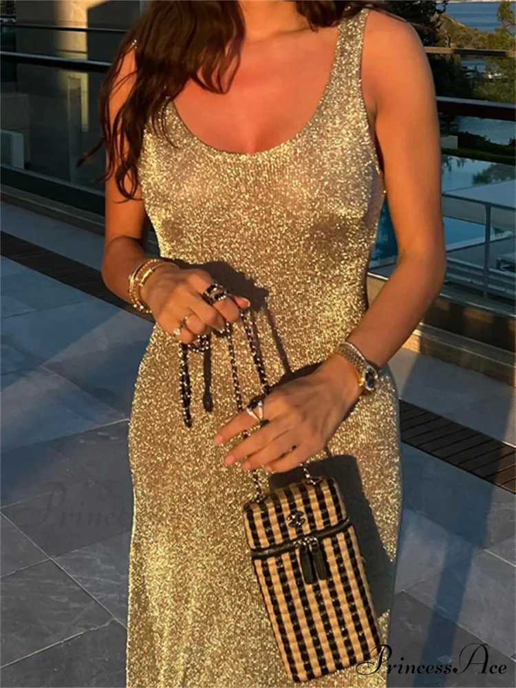 Glitters Long Tank Maxi Dress - Image 4