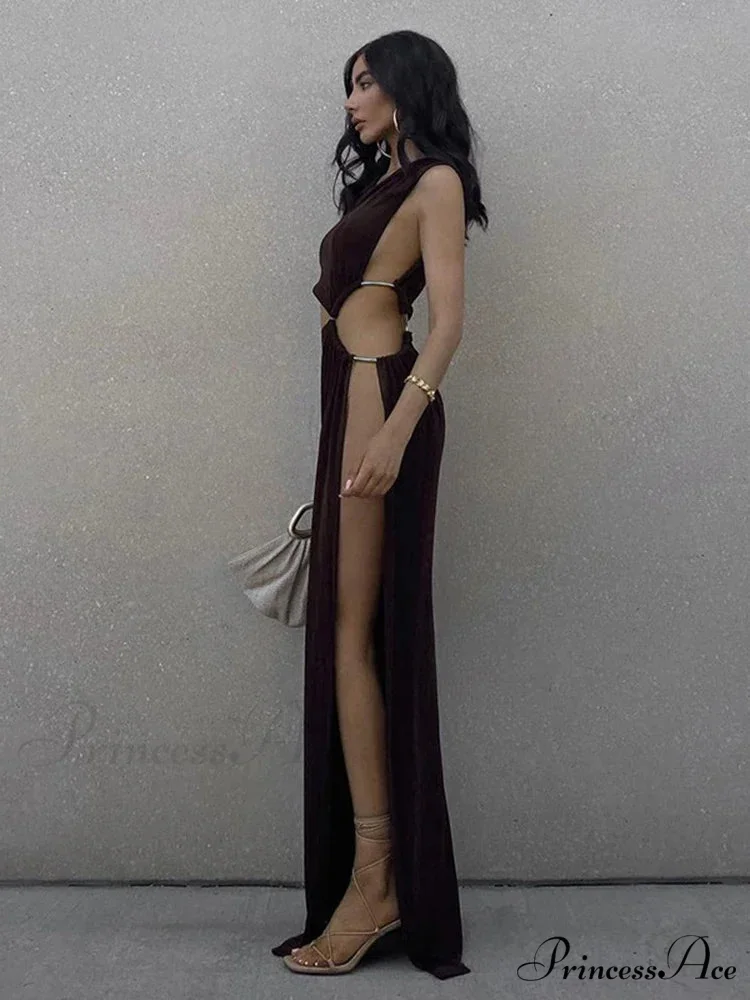 Sleeveless Cut Out Maxi Dress - Image 2