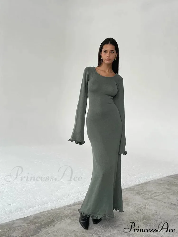 Solid Cotton Maxi Dress - Image 3