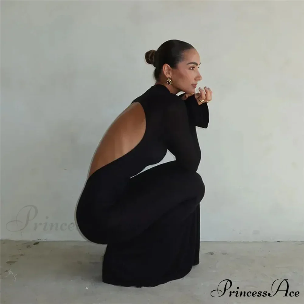 Fashion Open Back Maxi Dress - Image 3