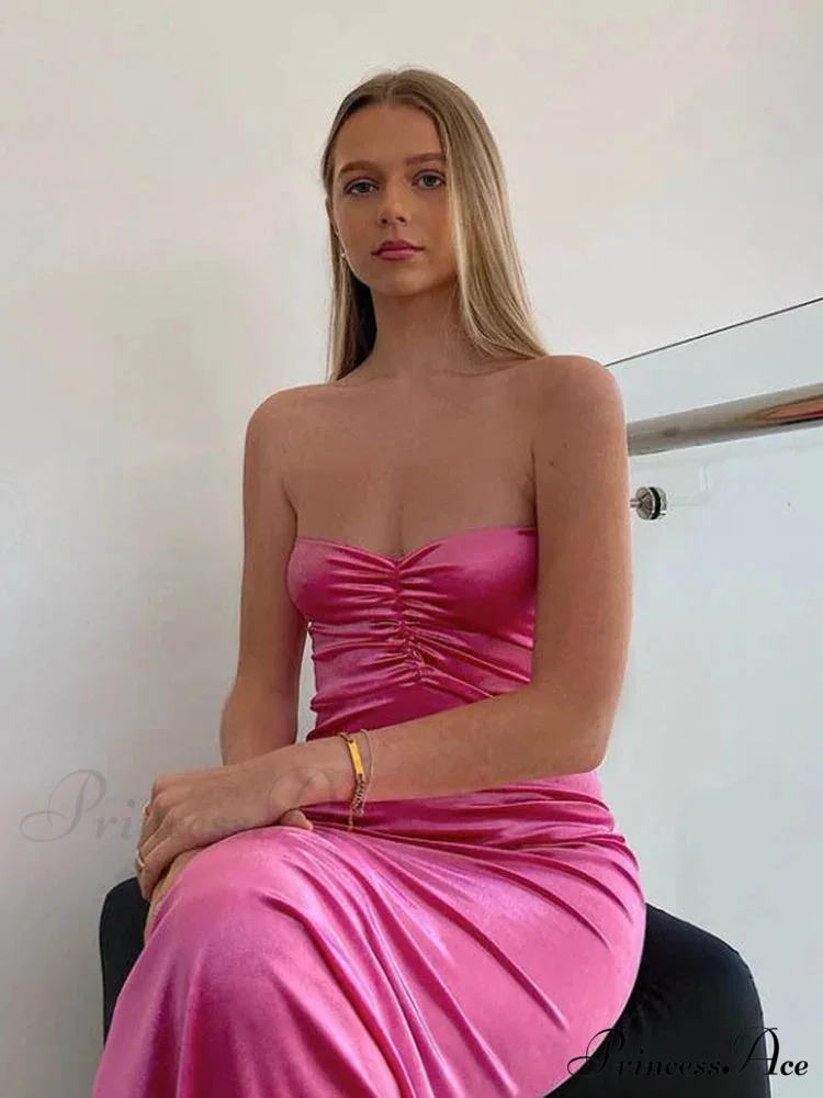 Ruched Off Shoulder Maxi Dress - Image 4