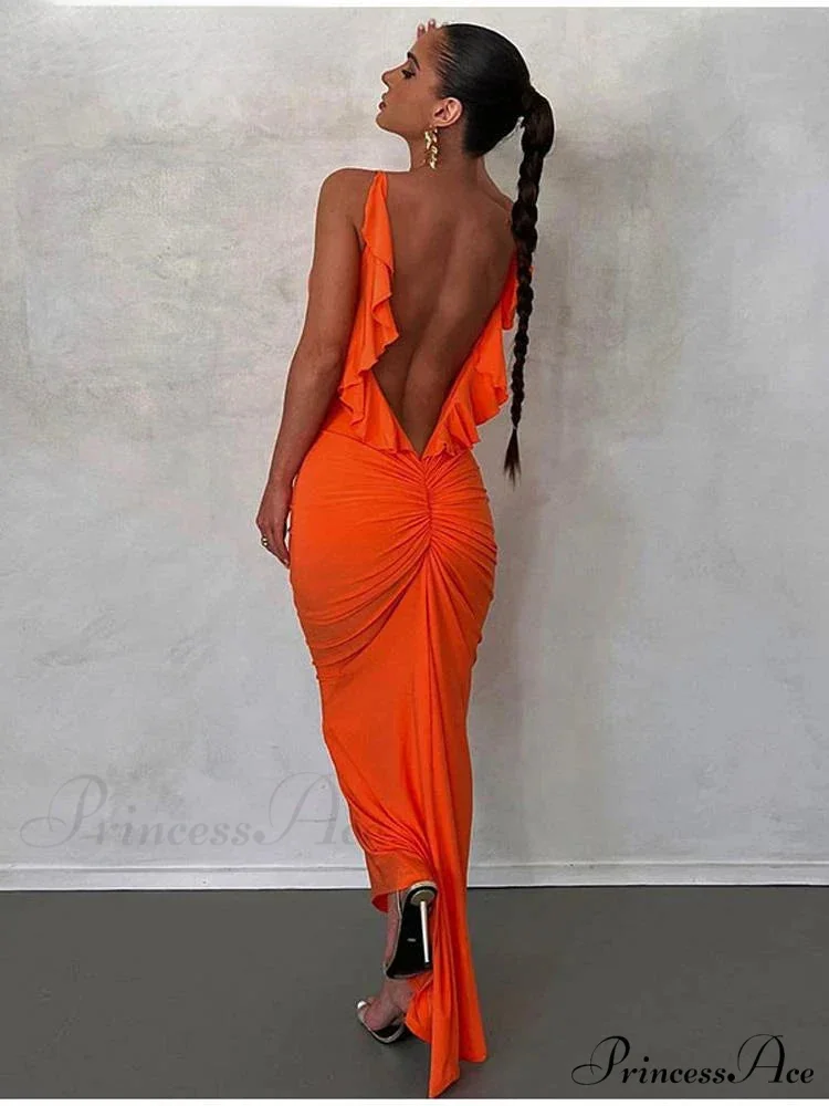Knitted Open Back Maxi Dress - Image 2