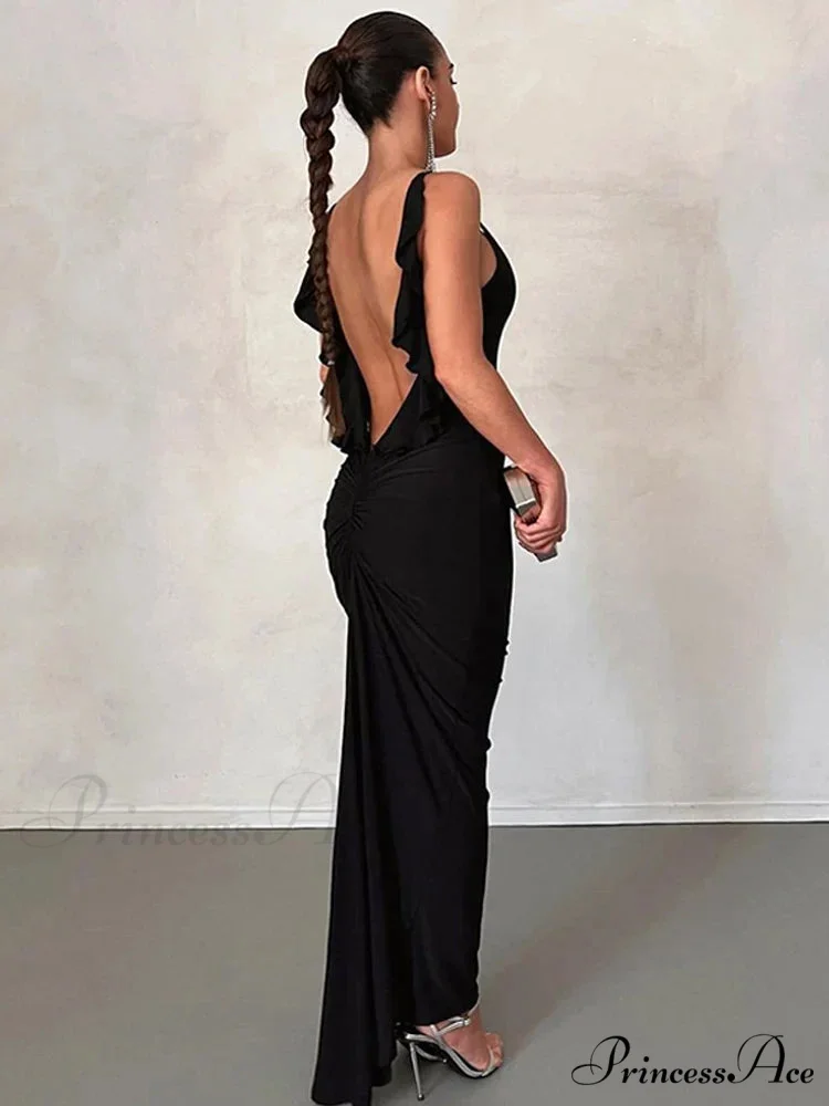 Knitted Open Back Maxi Dress - Image 7