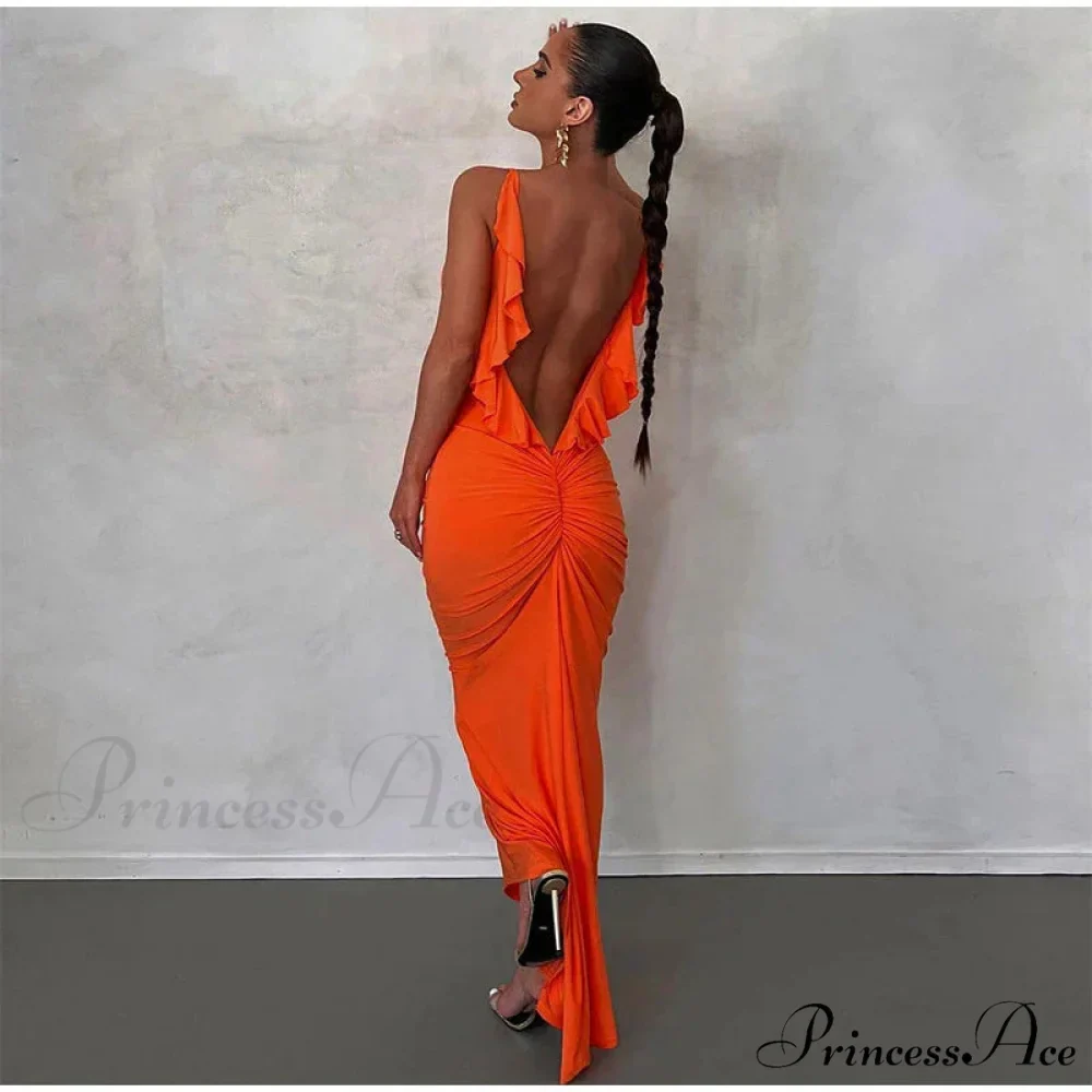 Knitted Open Back Maxi Dress - Image 8