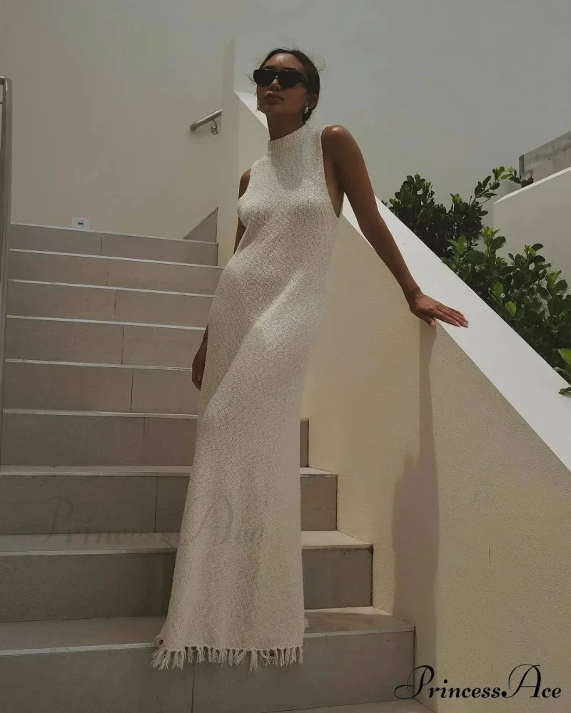 Ruffles Backless Maxi Dress - Image 8