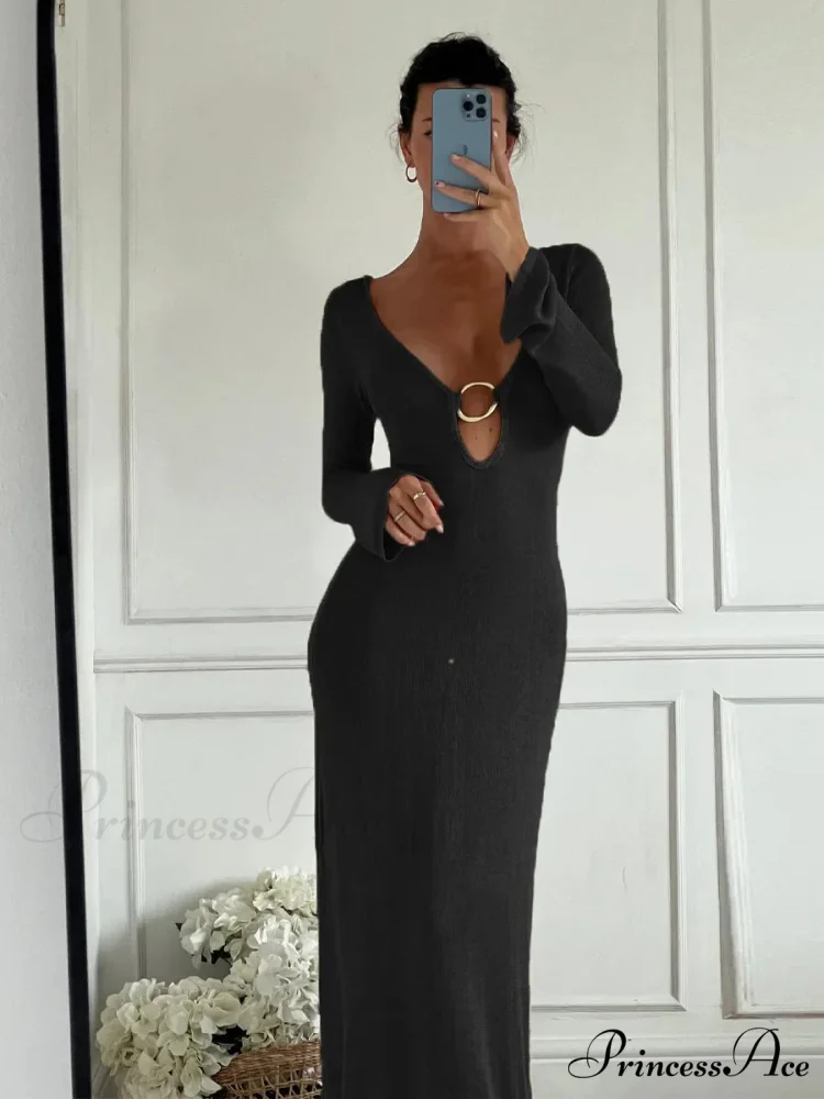 Sleeveless Knitted Tank Maxi Dress - Image 6