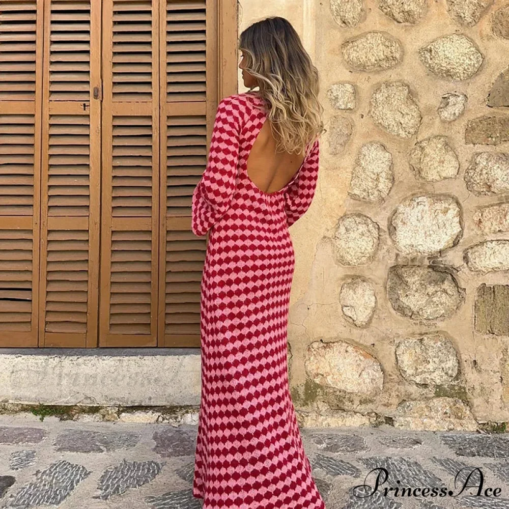 V Neck Plunge Maxi Dress - Image 2
