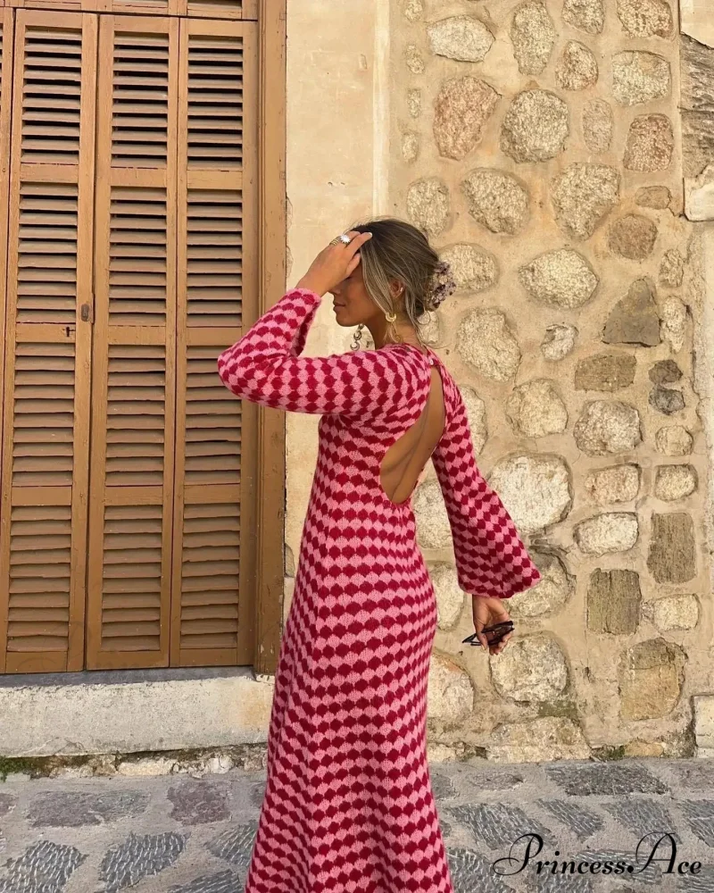 V Neck Plunge Maxi Dress - Image 3