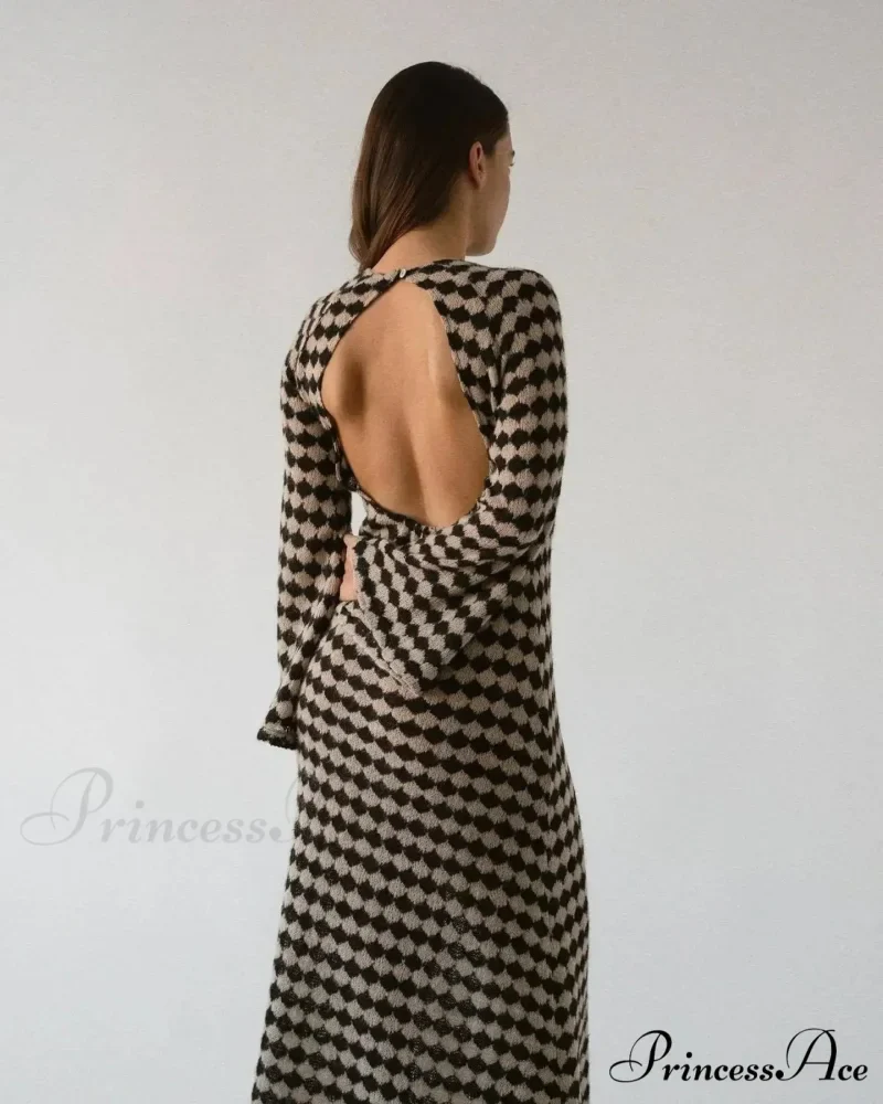 V Neck Plunge Maxi Dress - Image 5