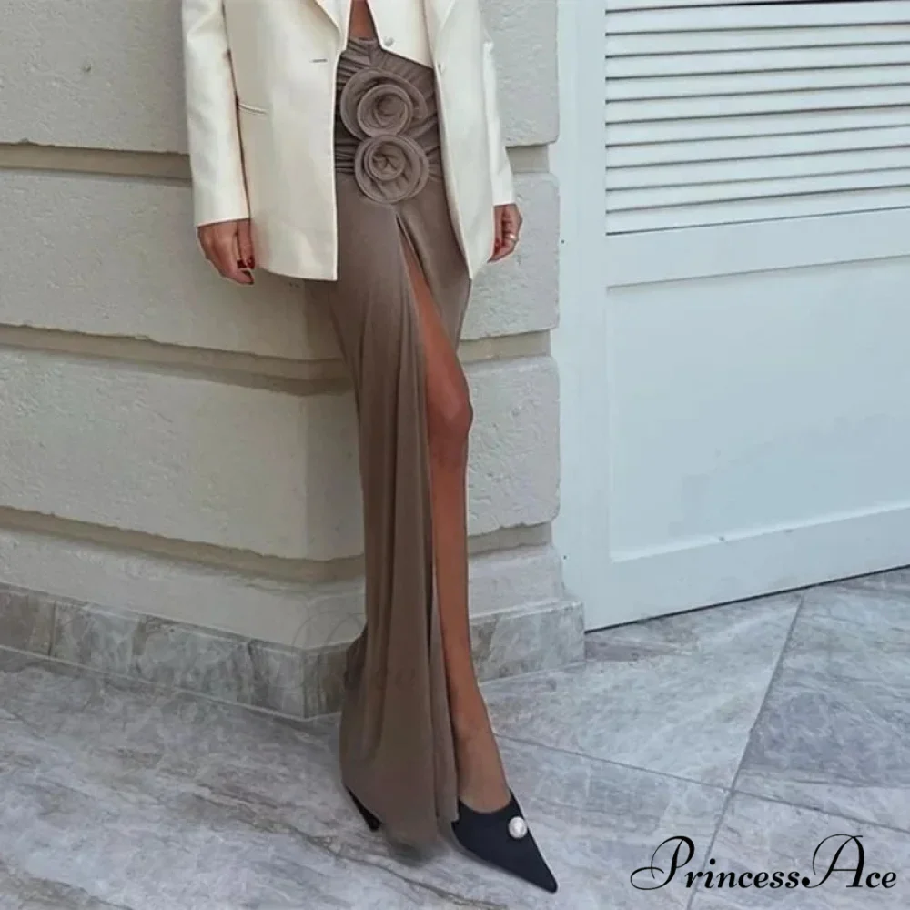 Cowl Front Lace Up Corset Maxi Dress - Image 3