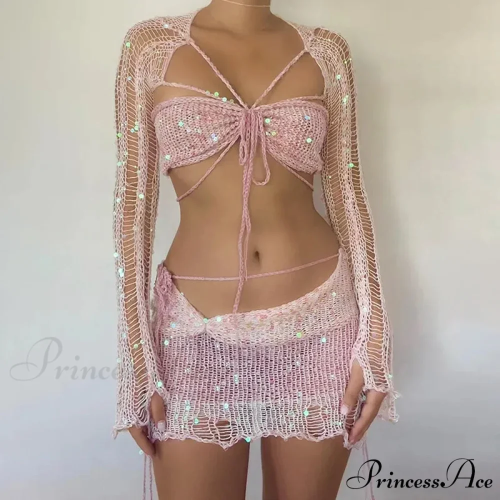 Beaded Sweater Maxi Dress - Image 10