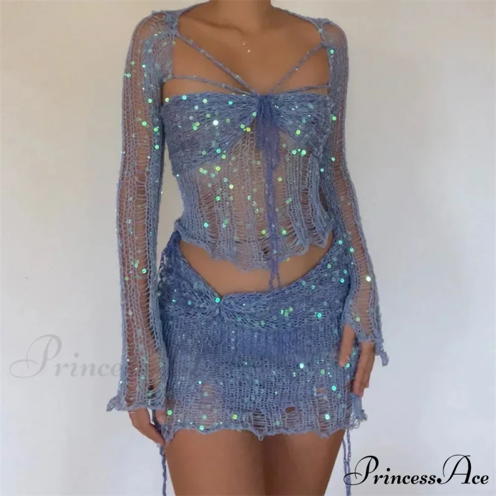 Beaded Sweater Maxi Dress - Image 12