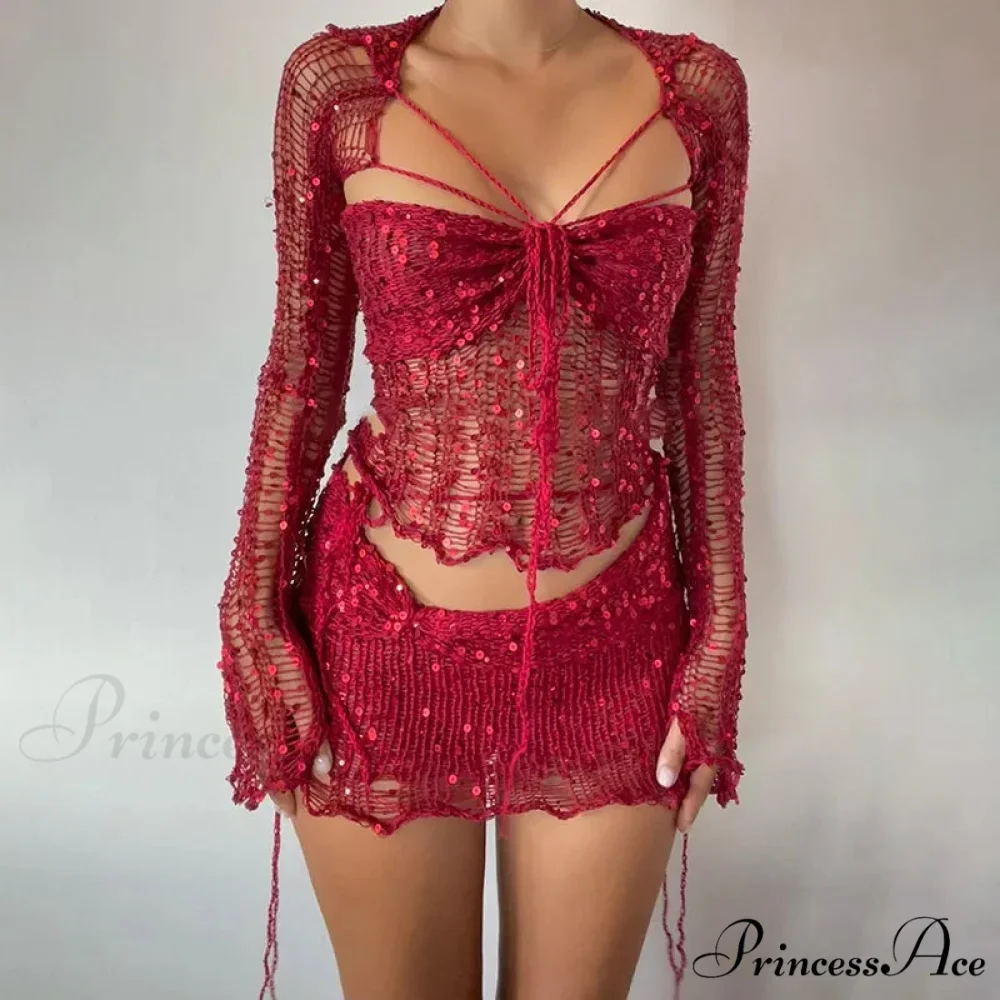 Beaded Sweater Maxi Dress - Image 15