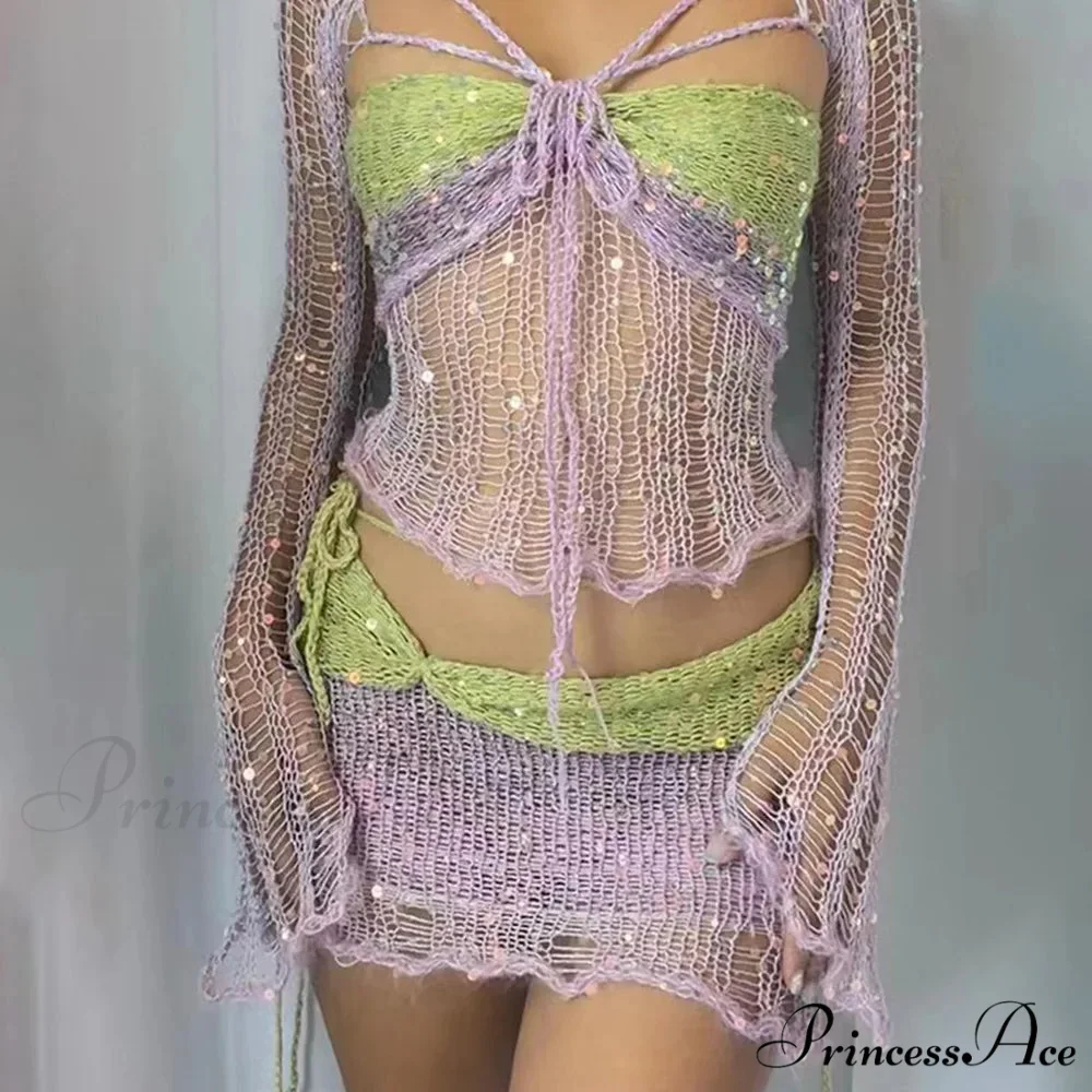 Beaded Sweater Maxi Dress - Image 17