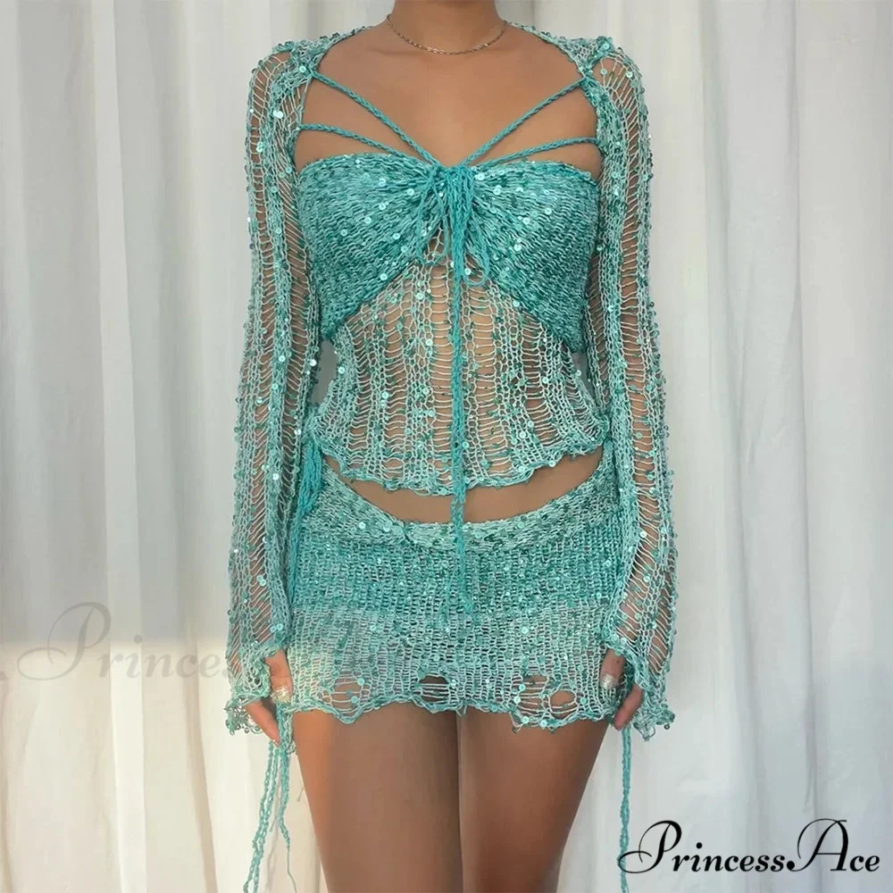 Beaded Sweater Maxi Dress - Image 3