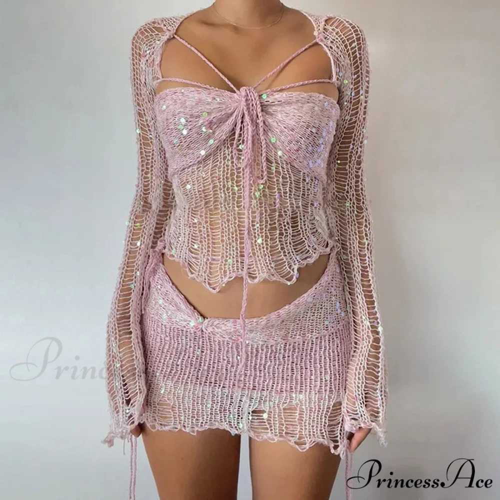 Beaded Sweater Maxi Dress - Image 7