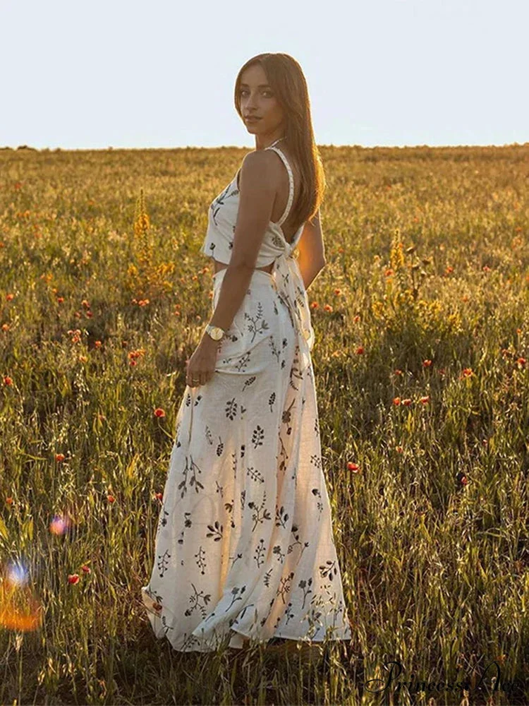 Embroidery Strap Maxi Dress - Image 2