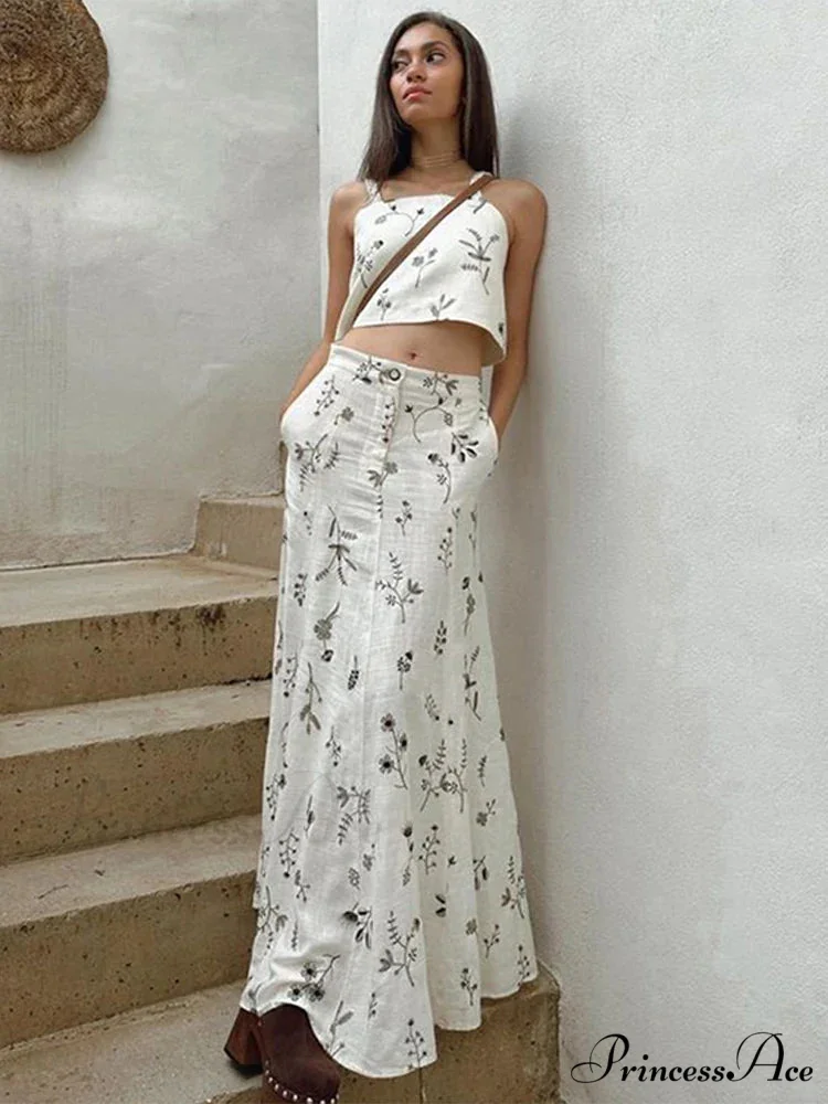 Embroidery Strap Maxi Dress - Image 3