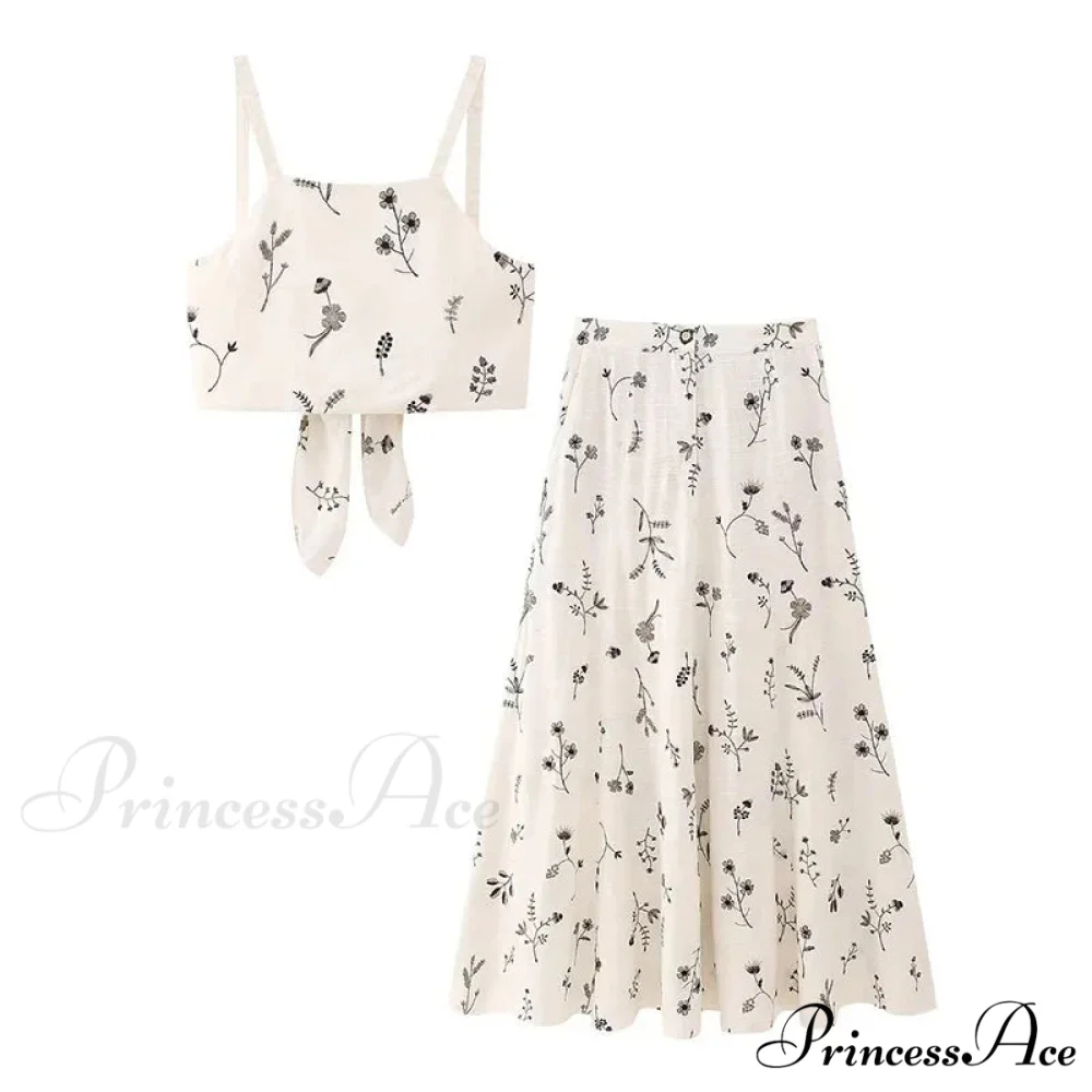 Embroidery Strap Maxi Dress - Image 9