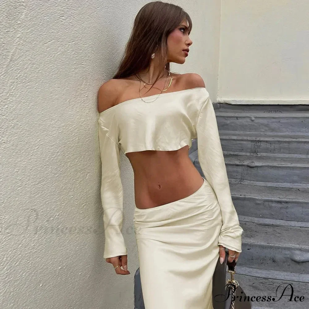 Shoulder Long Sleeve Maxi Dress - Image 2