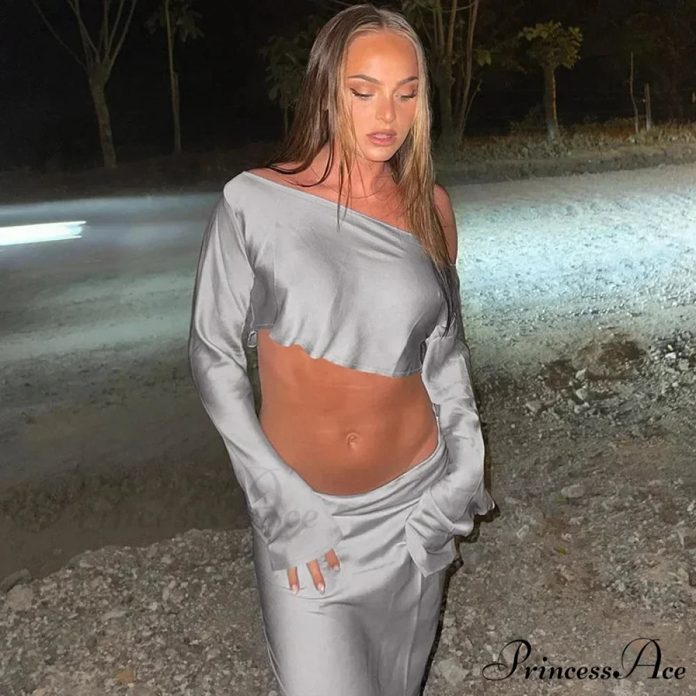 Shoulder Long Sleeve Maxi Dress - Image 6