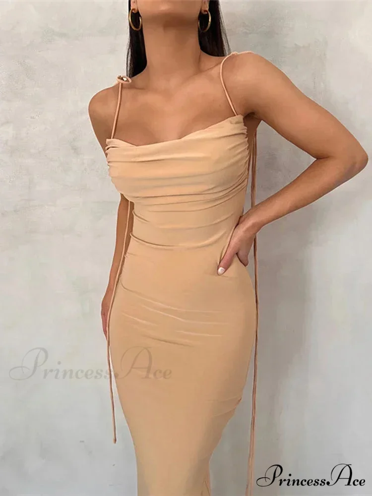 Draped Backless Maxi Dress - Image 2
