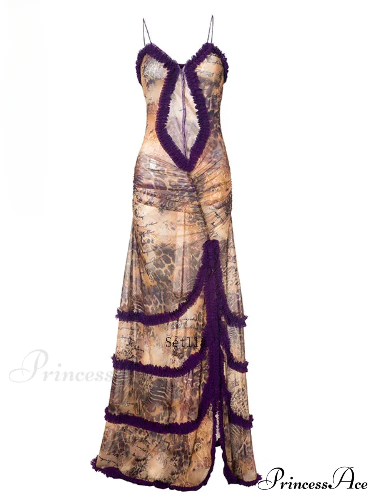 Halter Backless Split Maxi Dress - Image 5