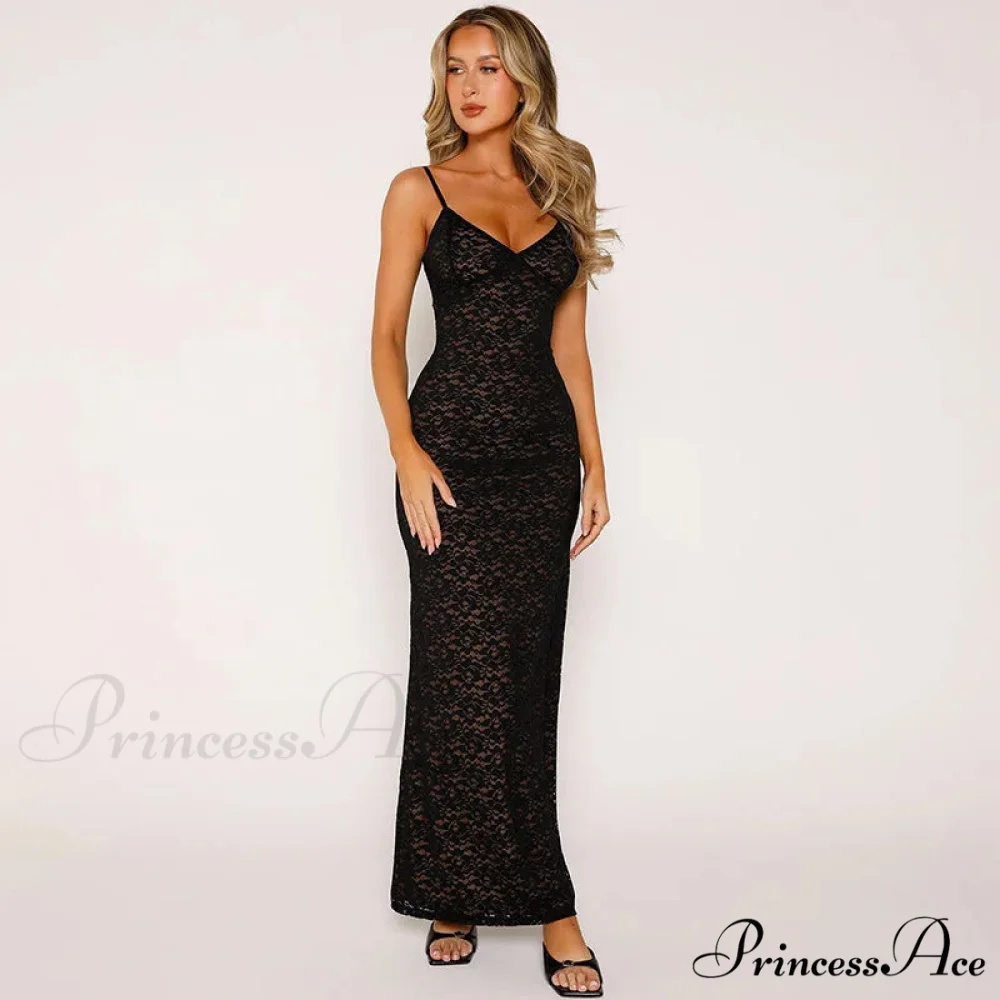 Out Lace Sheer Maxi Dress - Image 5