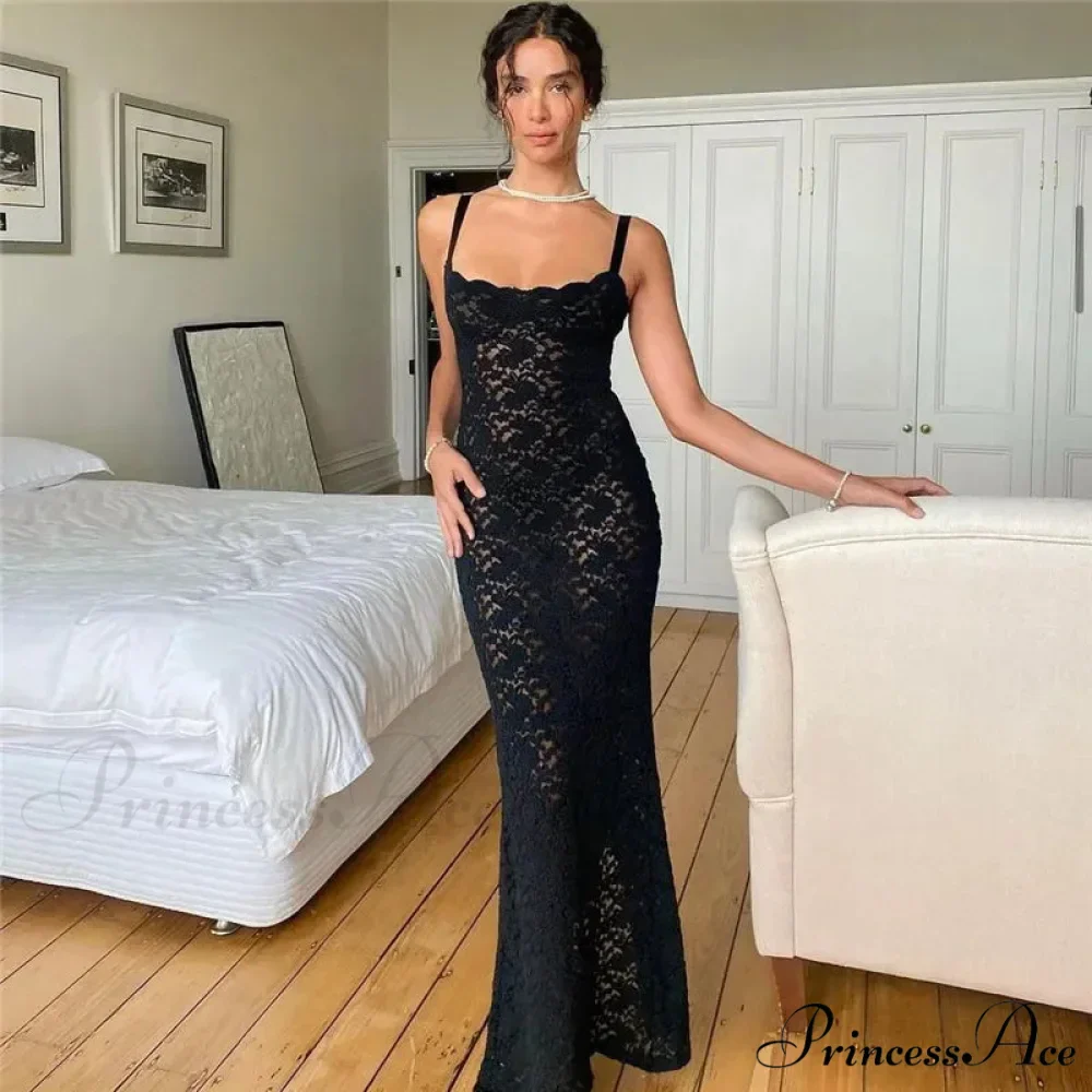 Transparent Backless Maxi Dress - Image 2