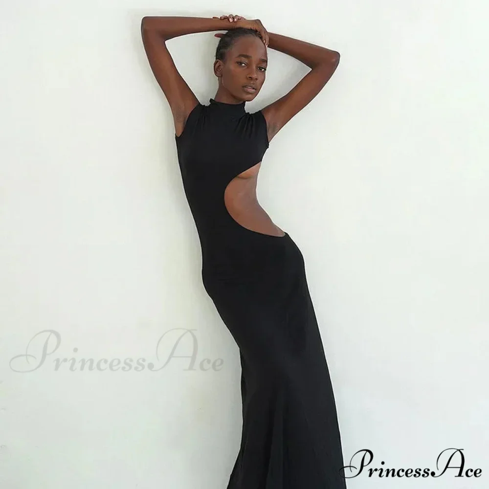 Cut Out Bodycon Tank Maxi Dress - Image 6