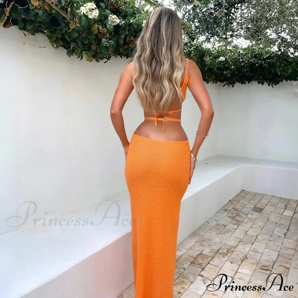 Sexy Backless Bandage White Maxi Dress - Image 6
