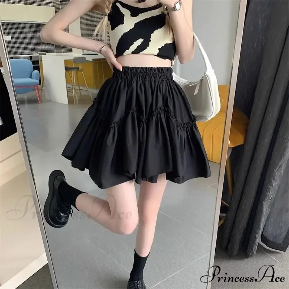 Ruffle White Mini Skirt Elegant Irregular Patchwork Skirt - Image 6