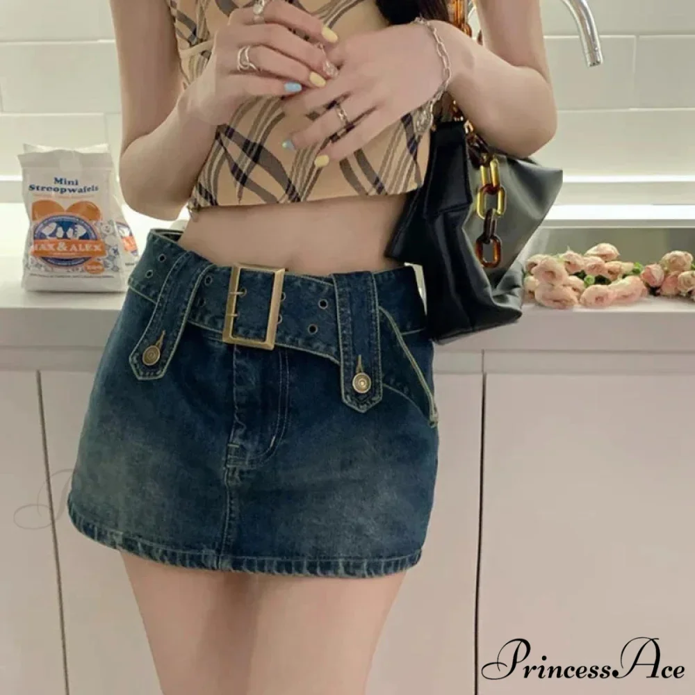Vintage Black Y2K Sexy High Waist Mini Skirt - Image 2