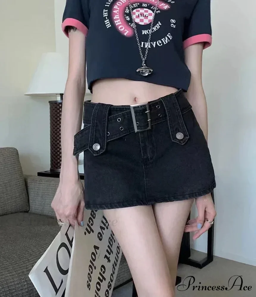 Vintage Black Y2K Sexy High Waist Mini Skirt - Image 7