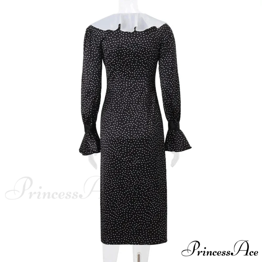 2024 New Autumn Fashionable French Style Floral Long-sleeved Elegant Casual Vestidos Midi Dress - Image 6