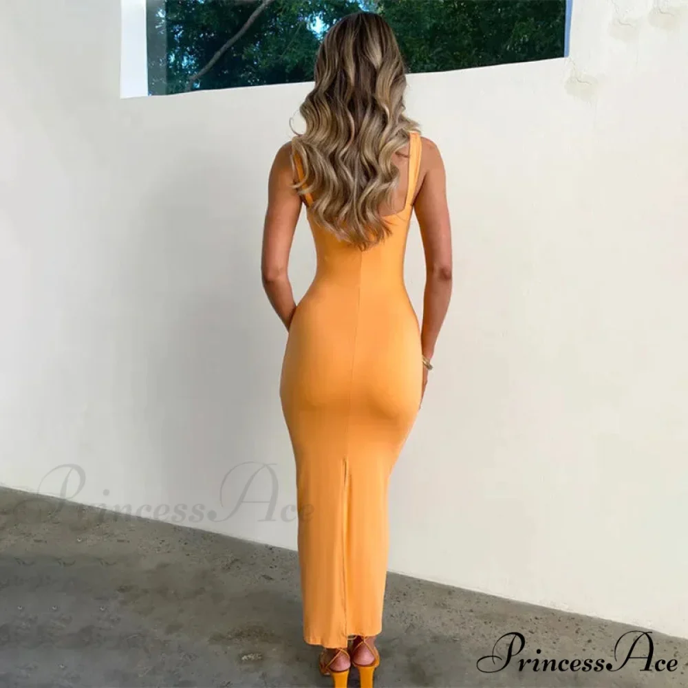 Lace Spliced Backless Elegant Tie Front Gown Slit Summer Vestidos Midi Dress - Image 6