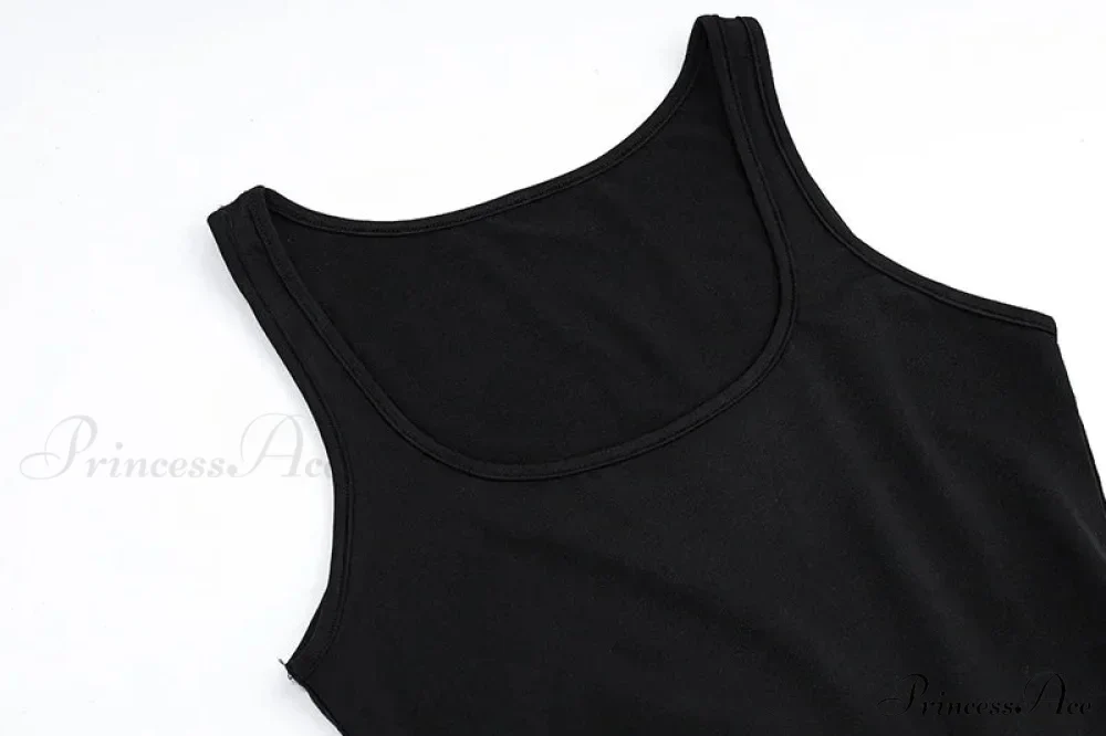 A Line Sleeveless O Neck Summer Casual Party Beach Club 2024 Midi Dress - Image 6