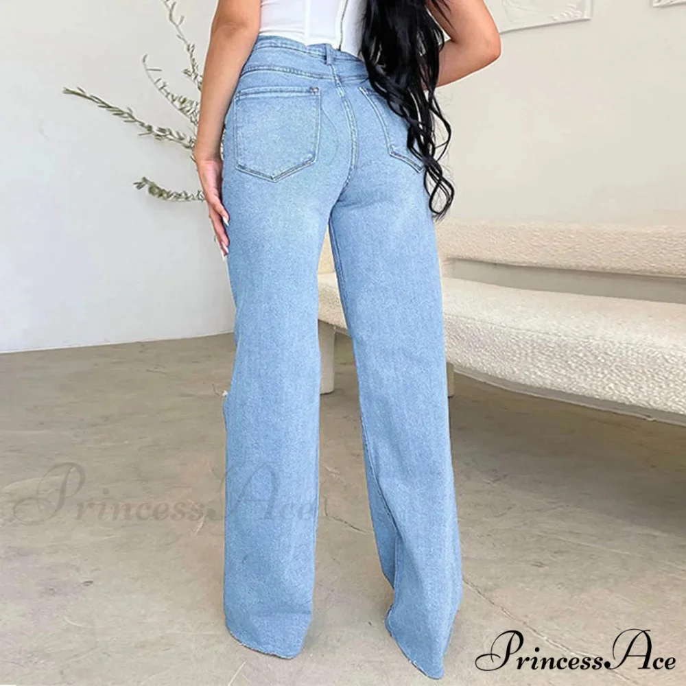 Ripped High-Waisted Stretchy Jeans - Image 2