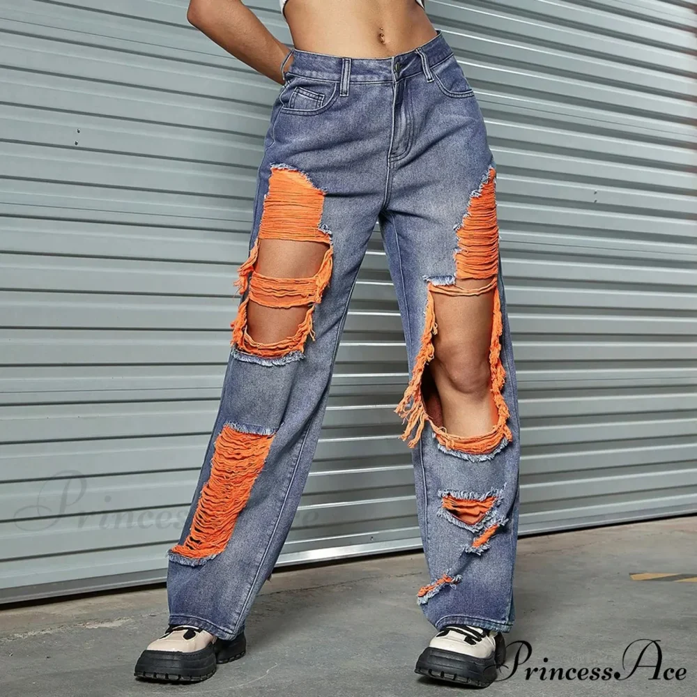 Booty Lifting Straight Leg Streetwear Jeans - Image 3