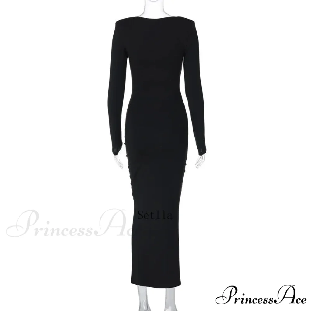 Florale Cut Out Long for Women Long Sleeve Sexy Sexy Midi Dress - Image 6
