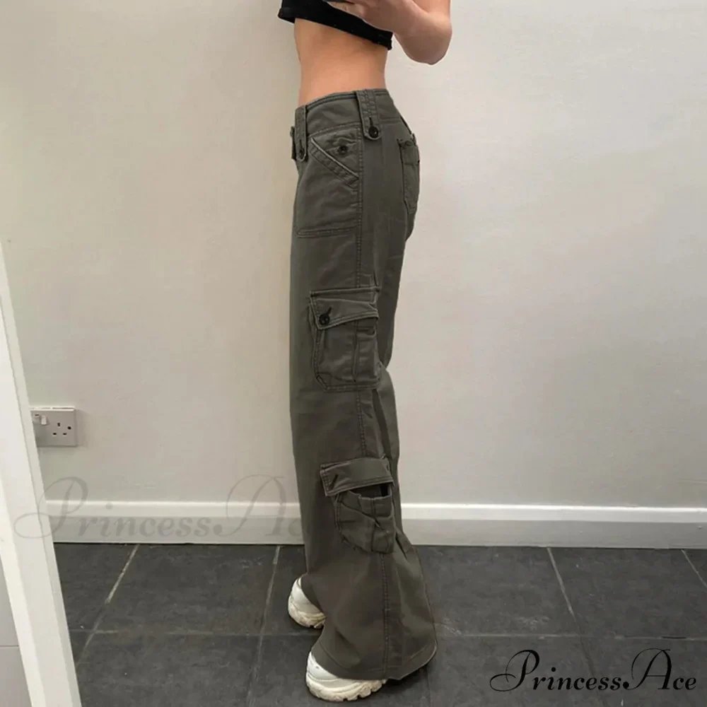 Streetwear Drawstring Wide Leg Hip Hop Jeans - Image 2