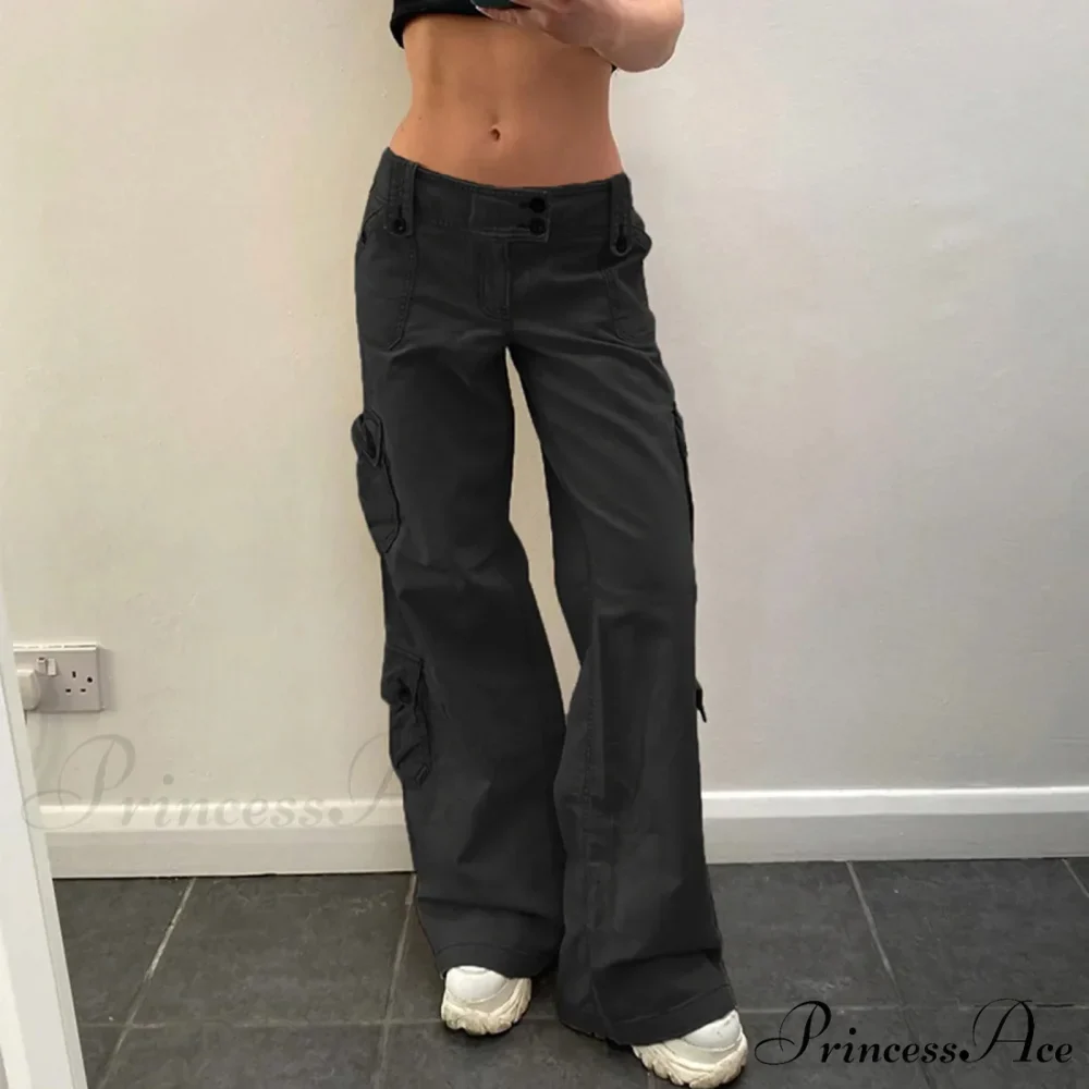 Streetwear Drawstring Wide Leg Hip Hop Jeans - Image 3