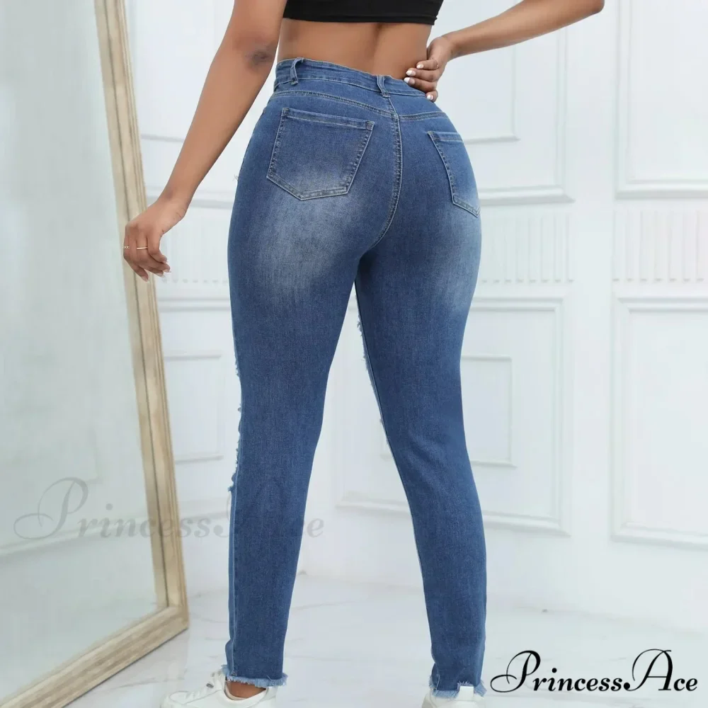 Vintage Oversized Breathable Skinny Jeans - Image 3
