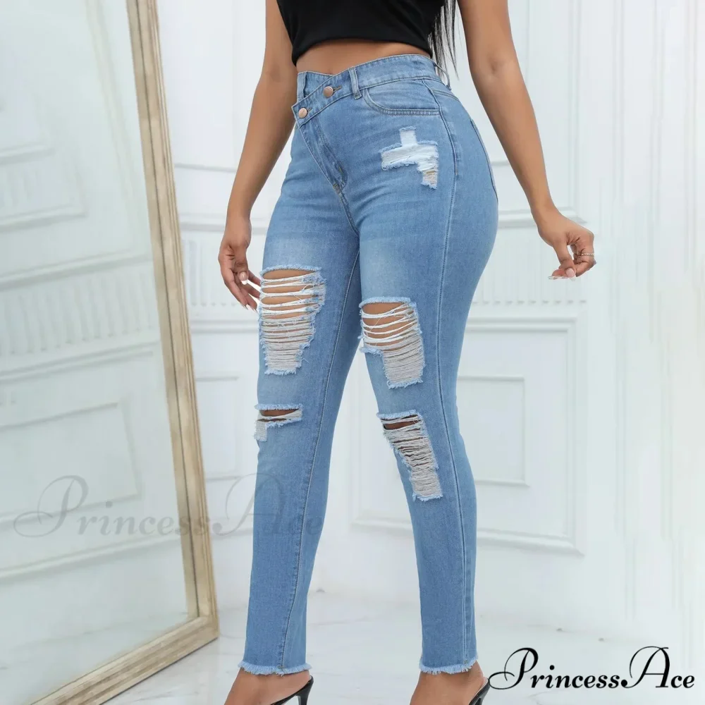 Vintage Oversized Breathable Skinny Jeans - Image 4