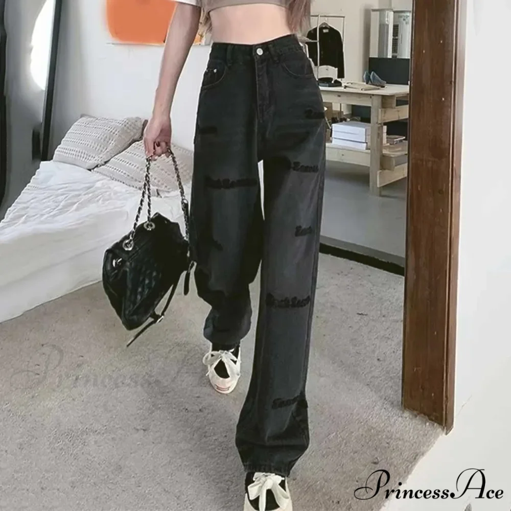 Vintage High Waist Oversize Sweatpants Jeans - Image 2